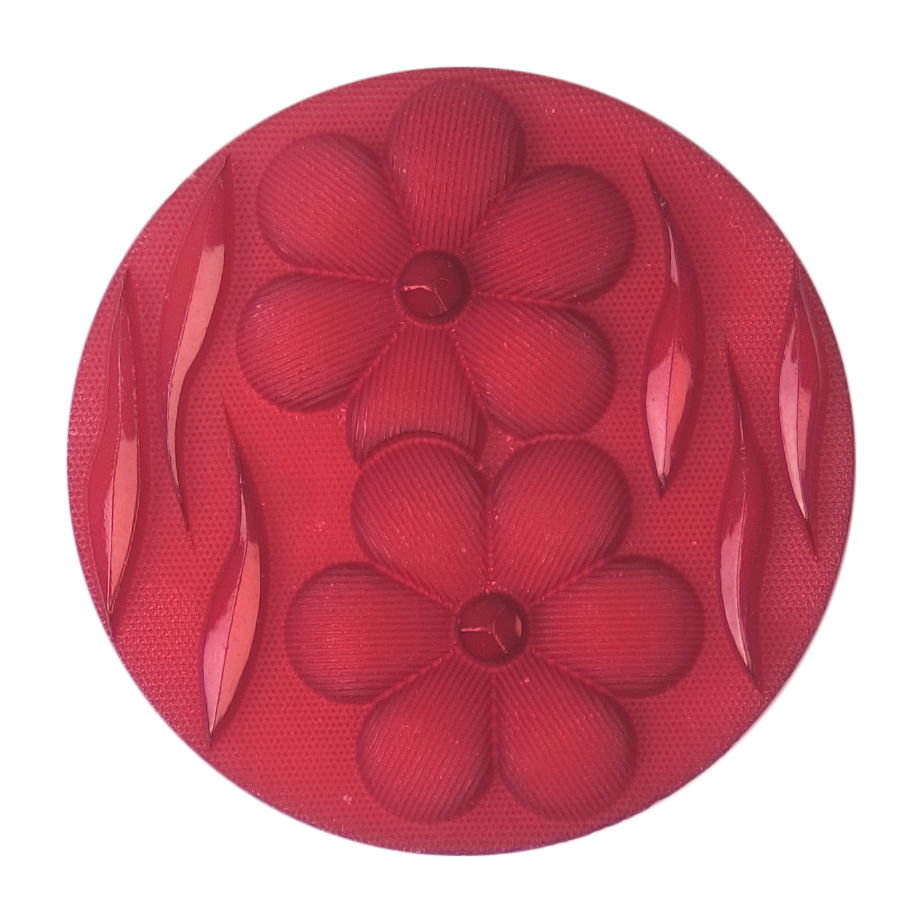 S2076 - SEHLBACH C BUTTON FLOWERS LG RED X10