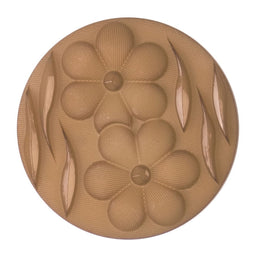 S2077 - SEHLBACH C BUTTON FLOWERS LG LT BROWN X10