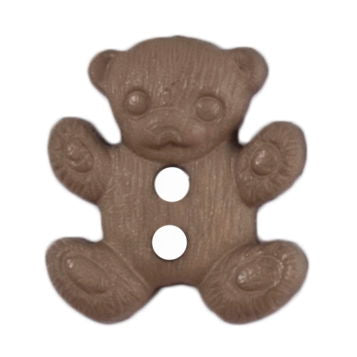 S2098 - SEHLBACH B BUTTON 18MM 2 HOLE  BEAR BROWN X35