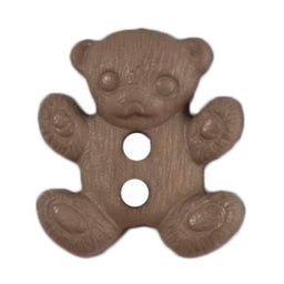S2098 - SEHLBACH B BUTTON 18MM 2 HOLE  BEAR BROWN X35