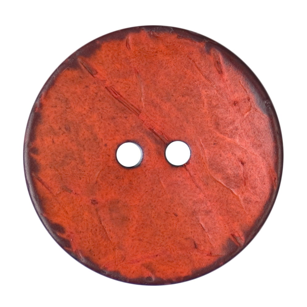 S2108 - SEHLBACH C BUTTON COCONUT EFFECT COL ORANGE X15