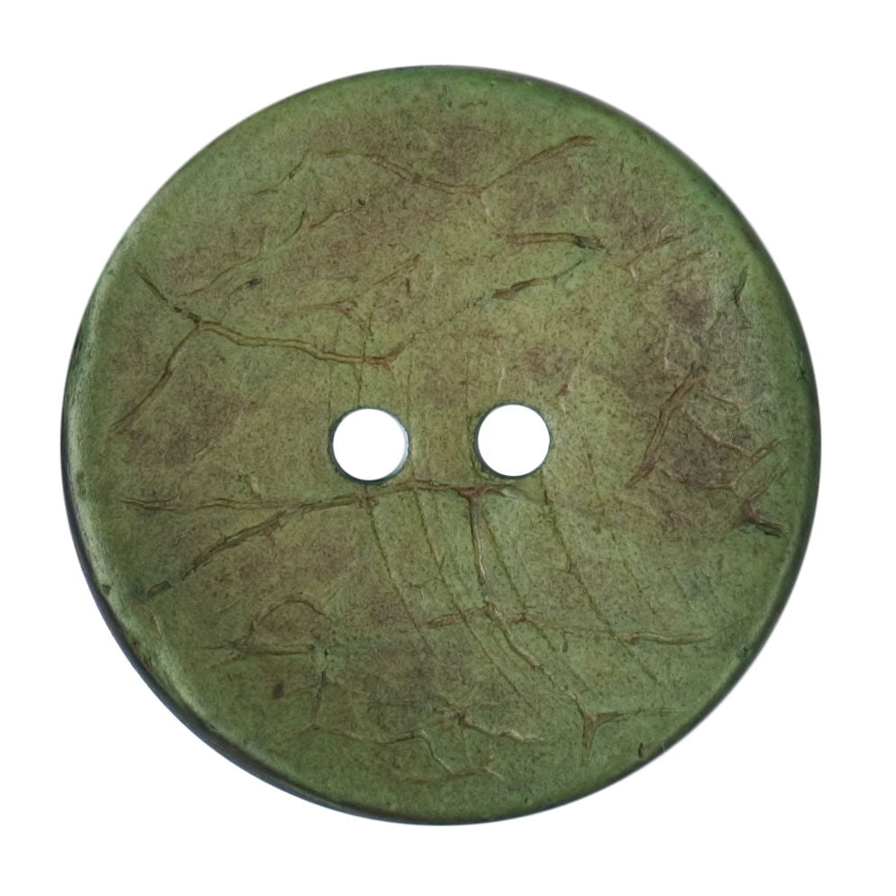 S2110 - SEHLBACH C BUTTON COCONUT EFFECT COL GREEN X15