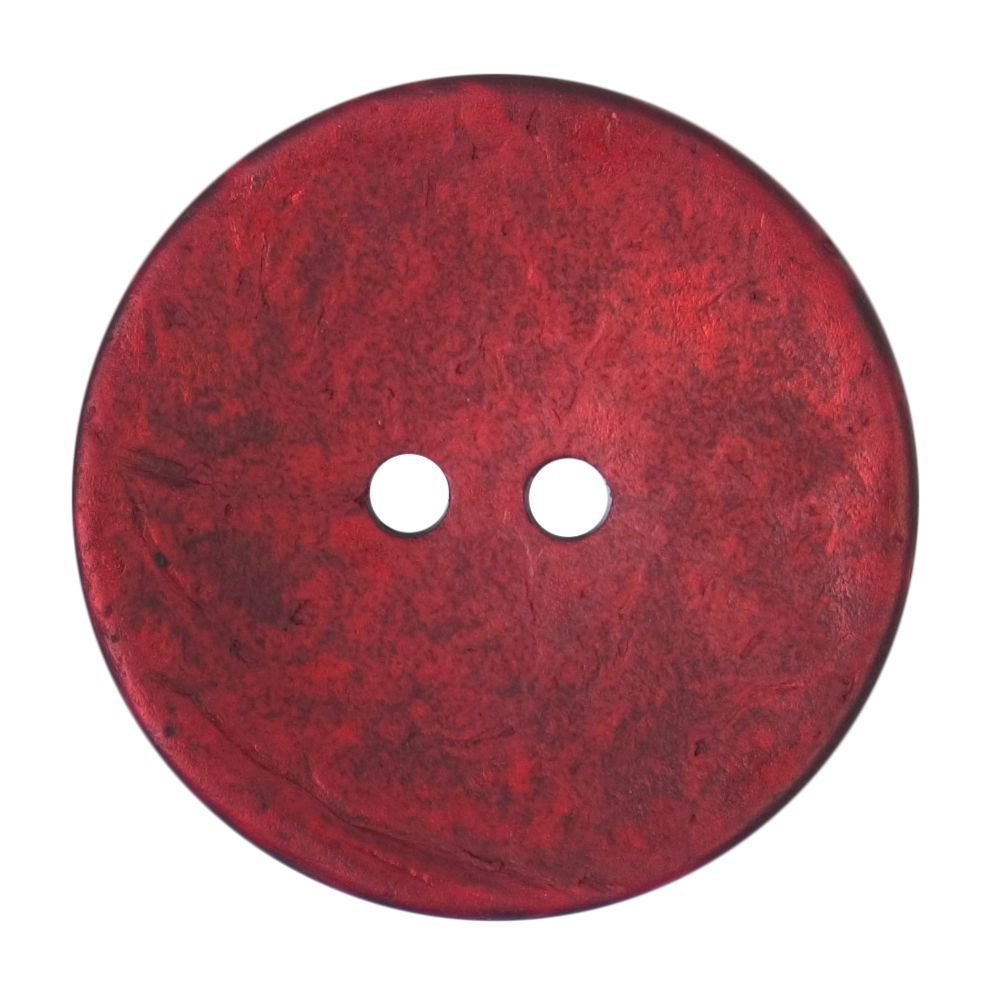 S2116 - SEHLBACH C BUTTON COCONUT EFFECT COL RED X 15