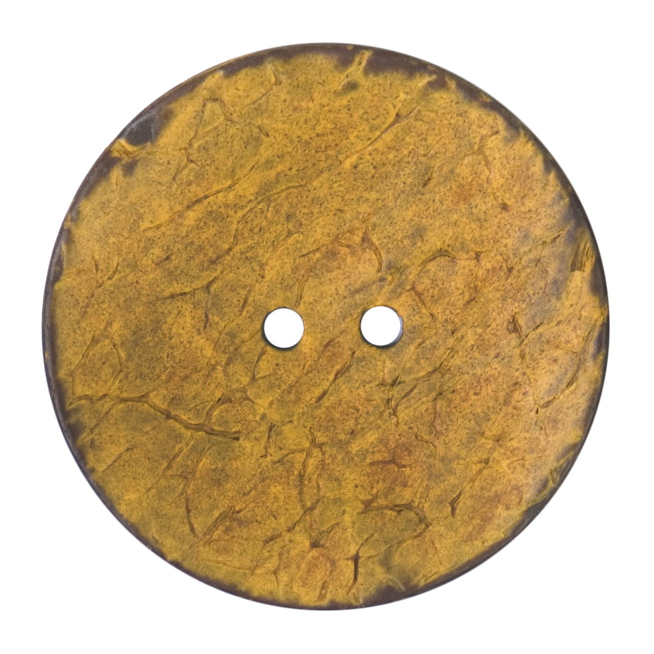 S2118 - SEHLBACH C BUTTON COCONUT EFFECT COL YELLOW