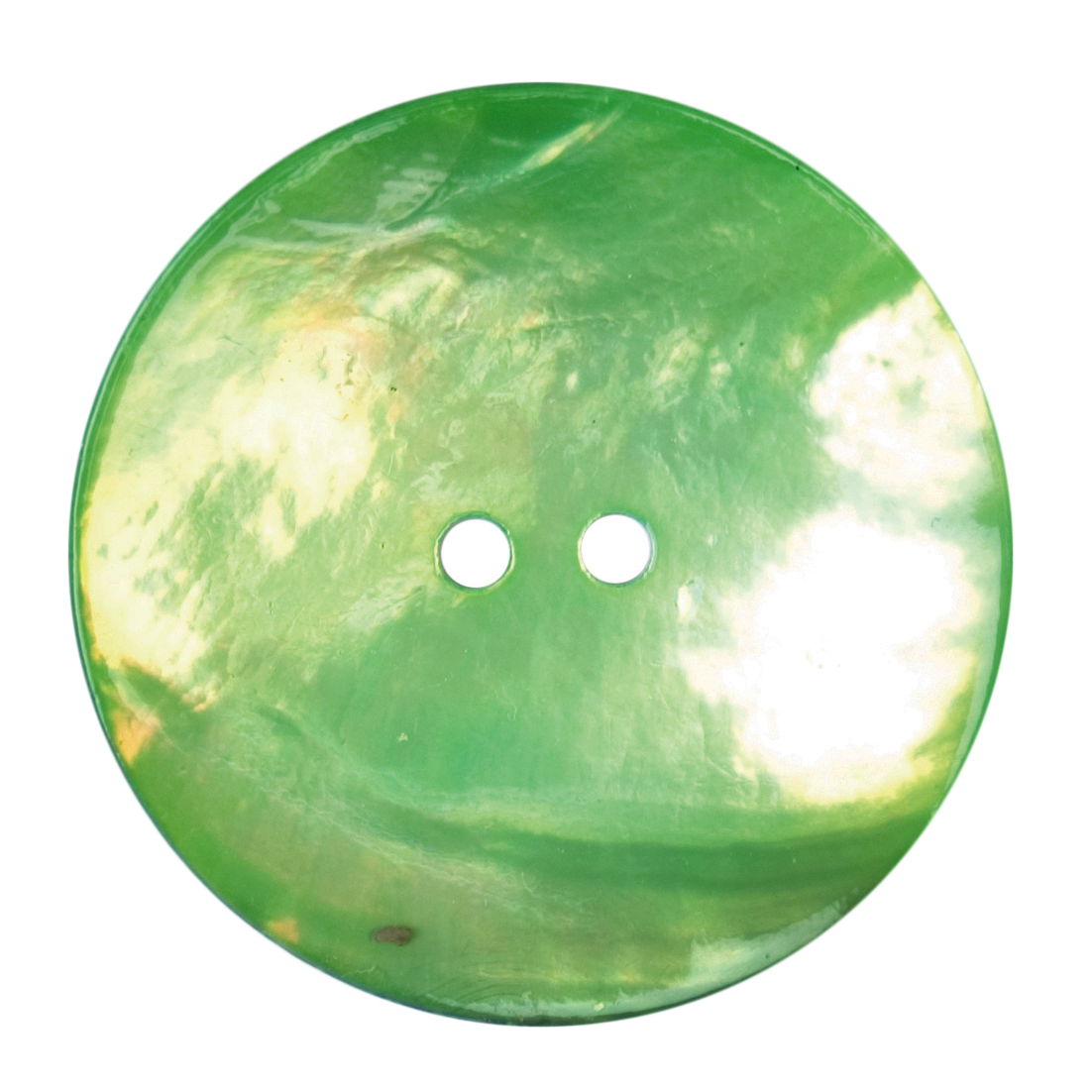 S2132 - SEHLBACH C BUTTON AGOYA SHELL LIME GREEN X 10