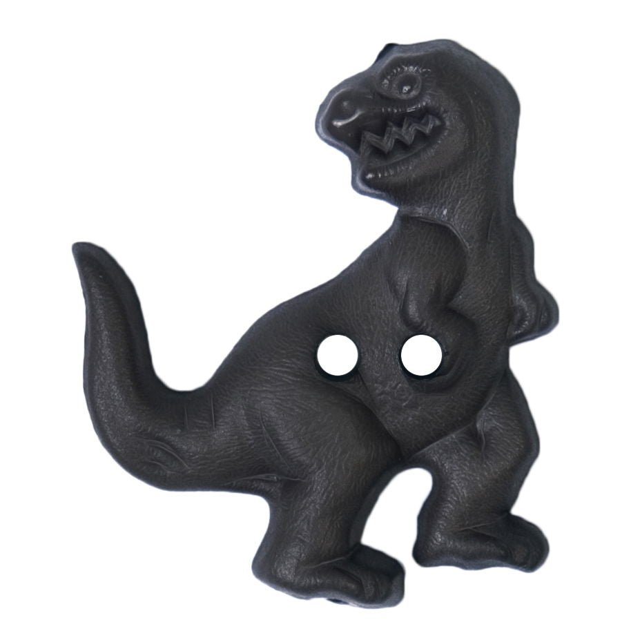 S2249 - SEHLBACH C BUTTON DINOSAUR GREY  X 10