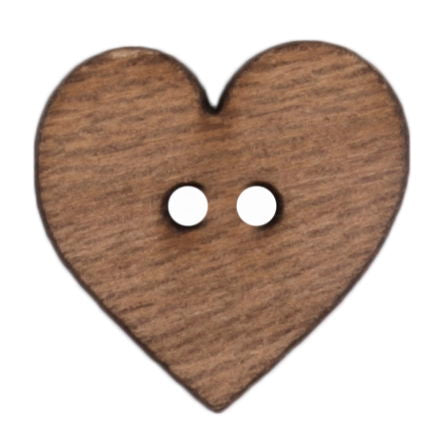 S2266 - SEHLBACH C BUTTON WOODEN HEART LG X 15