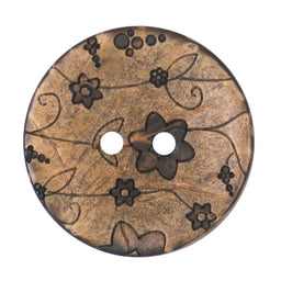 S2293 - SEHLBACH D BUTTON WOOD EFFECT WITH FLOWER X15