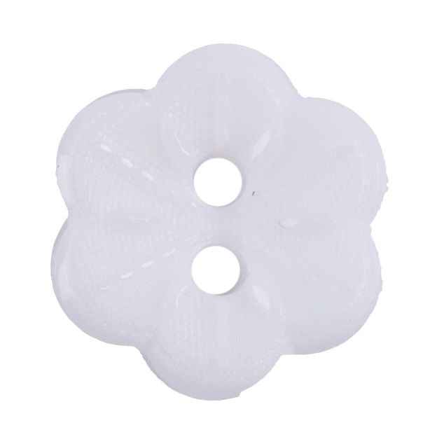 S2426 - SEHLBACH B BUTTON NYLON FLOWER WHITE 2 HOLE SMALL  X20