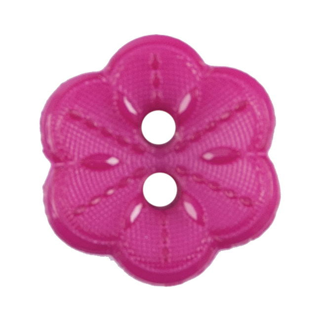 S2427 - SEHLBACH B BUTTON NYLON FLOWER PINK 2 HOLE SMALL