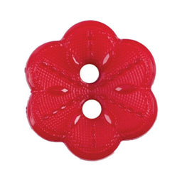 S2428 - SEHLBACH B BUTTON NYLON FLOWER RED 2 HOLE SMALL