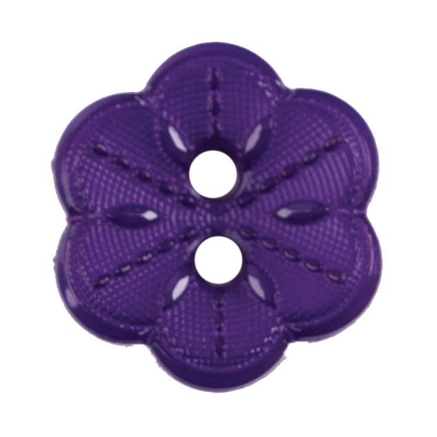 S2429 - SEHLBACH B BUTTON NYLON FLOWER PURPLE2 HOLE SMALL