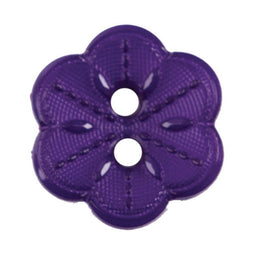 S2429 - SEHLBACH B BUTTON NYLON FLOWER PURPLE2 HOLE SMALL