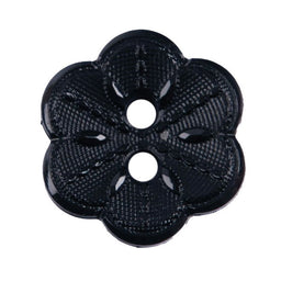 S2431 - SEHLBACH B BUTTON NYLON FLOWER BLACK 2 HOLE SMALL