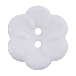 S2432 - SEHLBACH B BUTTON NYLON FLOWER WHITE 2 HOLE MED