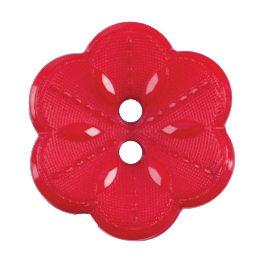 S2434 - SEHLBACH B BUTTON NYLON FLOWER RED 2 HOLE MED