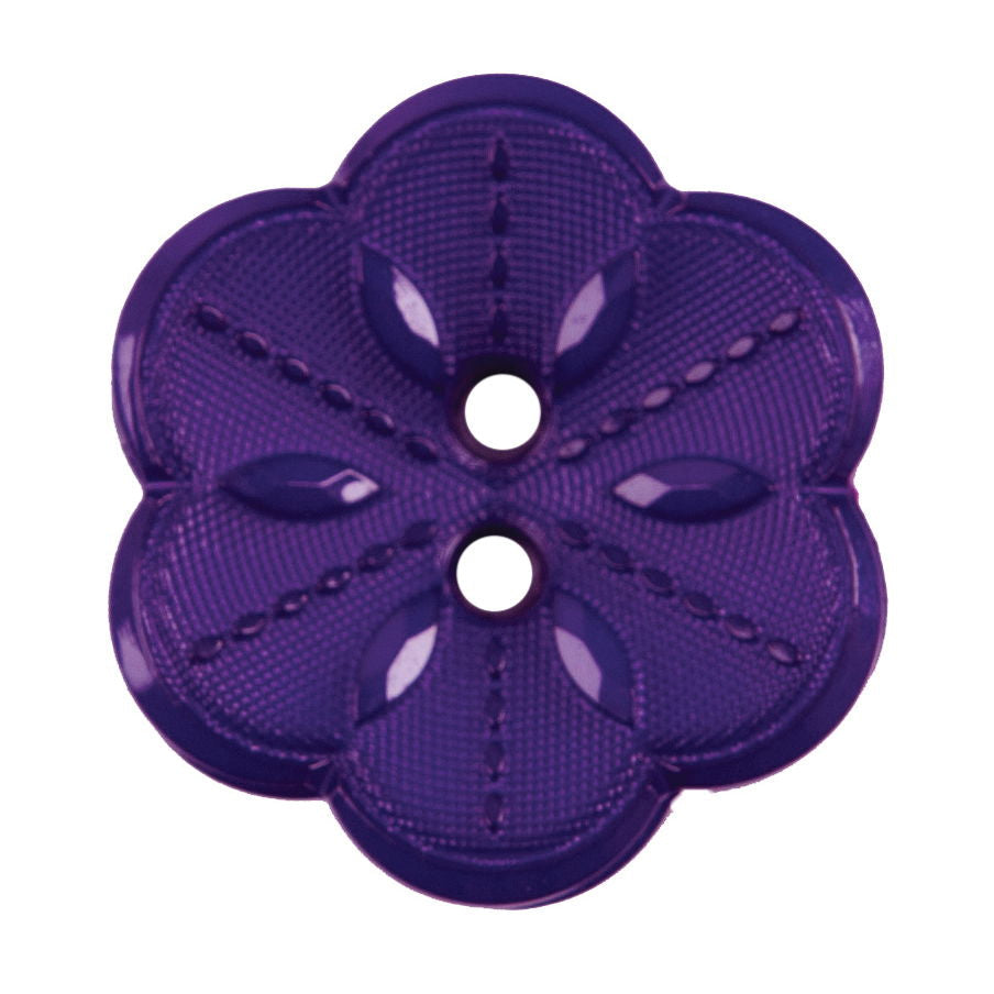 S2435 - SEHLBACH B BUTTON NYLON FLOWER PURPLE 2 HOLE MED