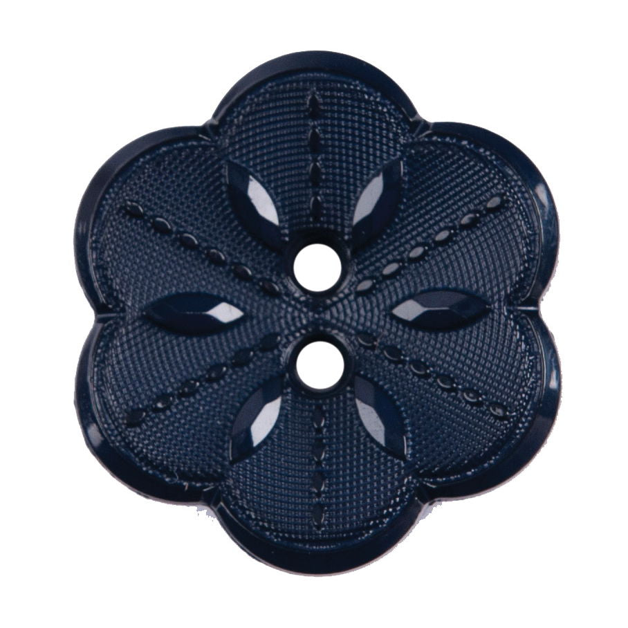 S2436 - SEHLBACH B BUTTON NYLON FLOWER NAVY 2 HOLE MED