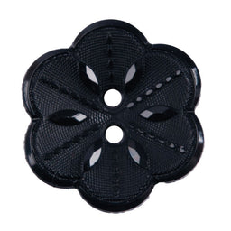 S2437 - SEHLBACH B BUTTON NYLON FLOWER BLACK 2 HOLE MED