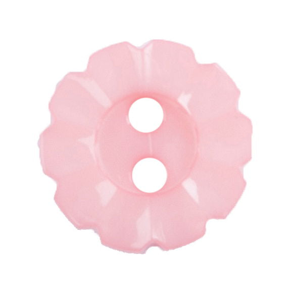 S2487 - SEHLBACH B BUTTON NYLON NOTCHED PINK 2 HOLE SMALL