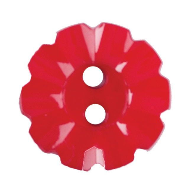 S2495 - SEHLBACH B BUTTON NYLON NOTCHED RED 2 HOLE MED