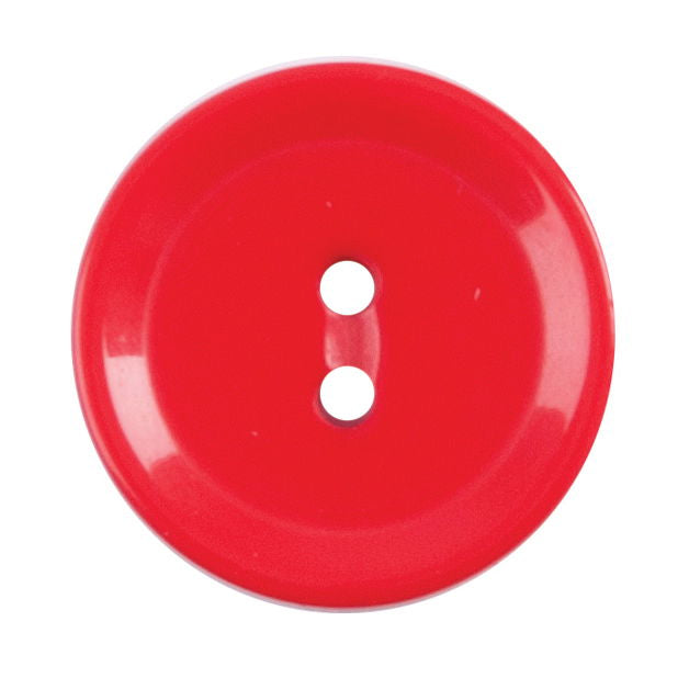 S2499 - SEHLBACH A BUTTON NYLON RIMMED RED 2 HOLE SMALL