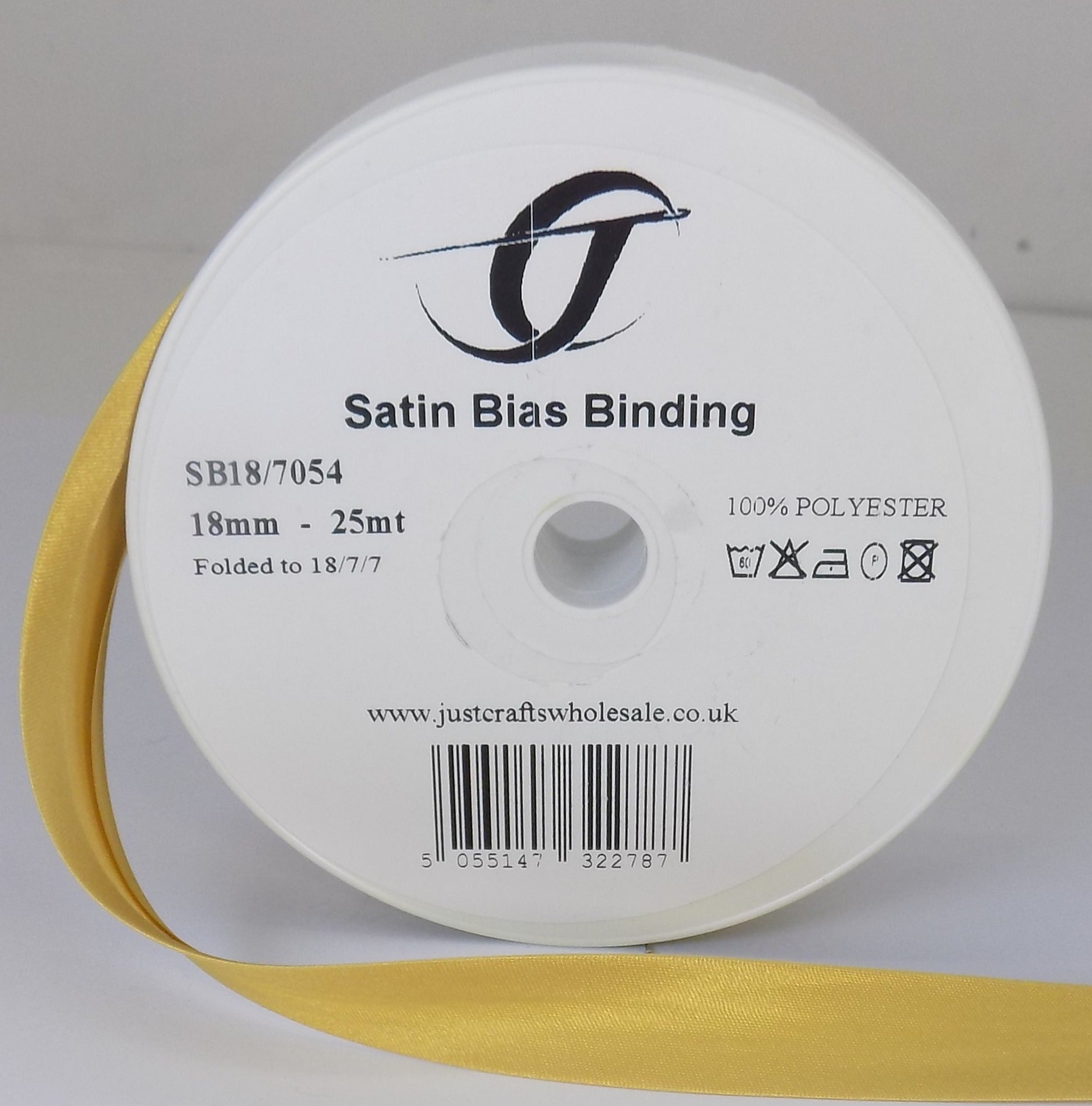 SB18-7054 **SATIN BIAS BINDING 18MM 7054 DIJON