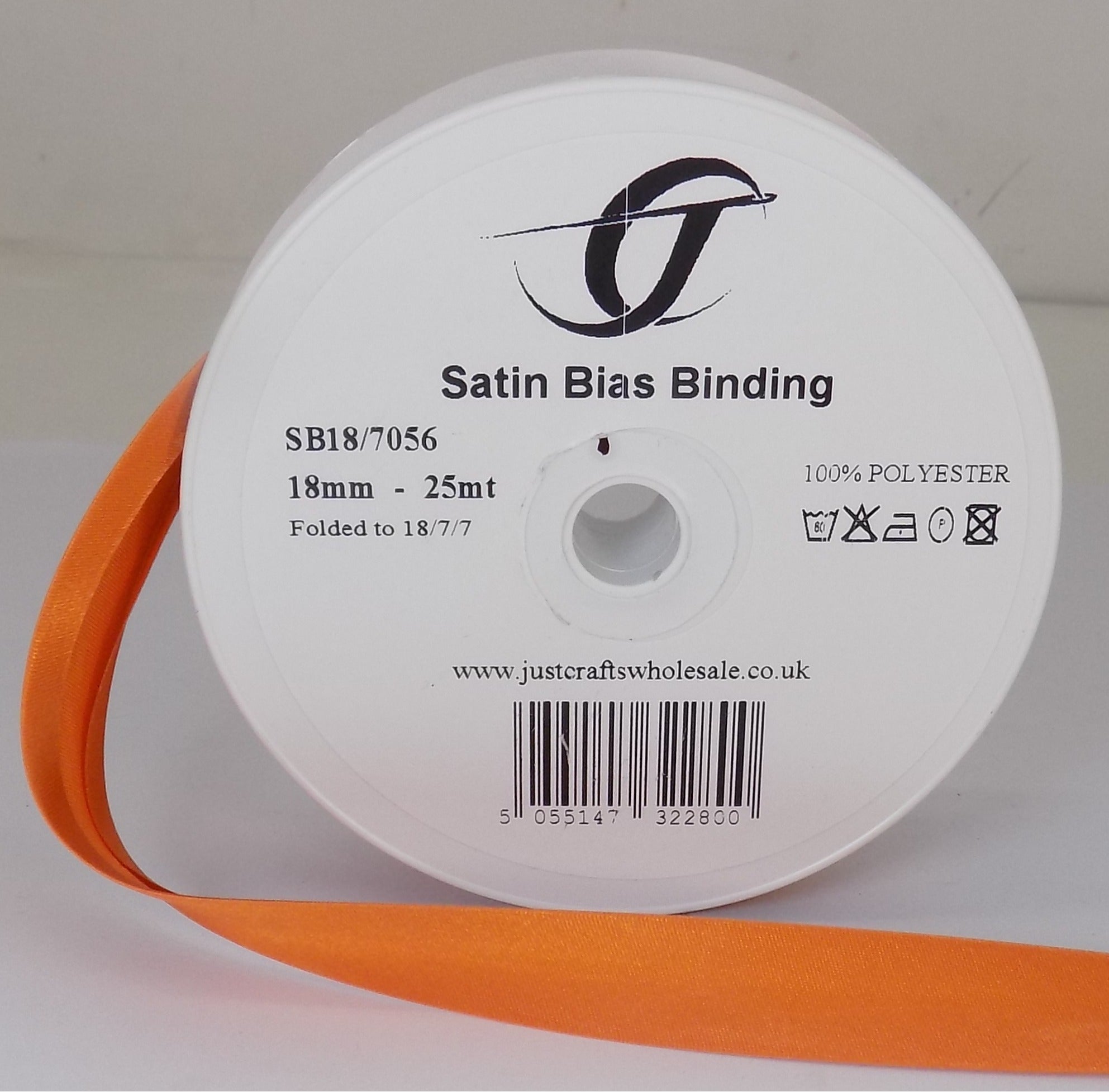 SB18-7056 **SATIN BIAS BINDING 18MM 7056 TERRACOTTA