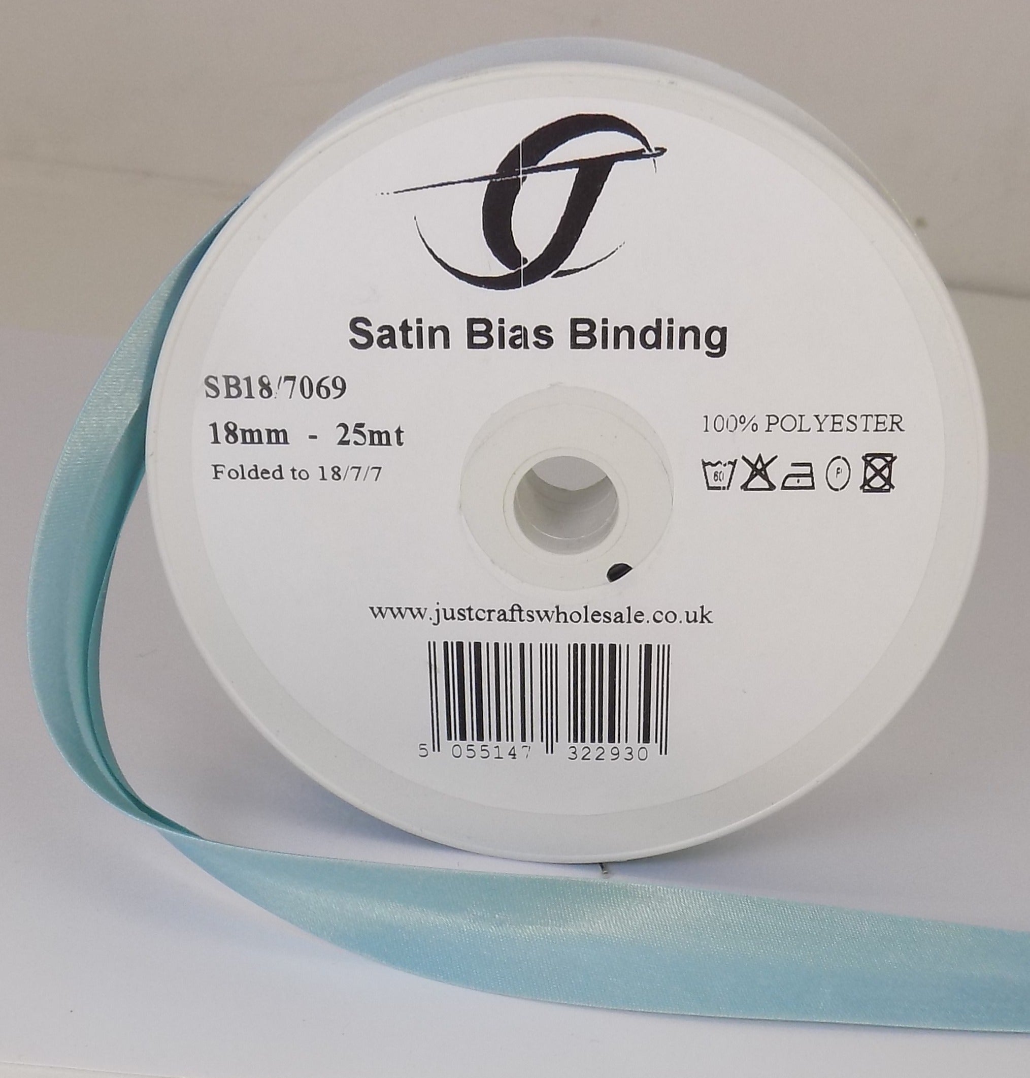 SB18-7069 **SATIN BIAS BINDING 18MM 7069 PETROL
