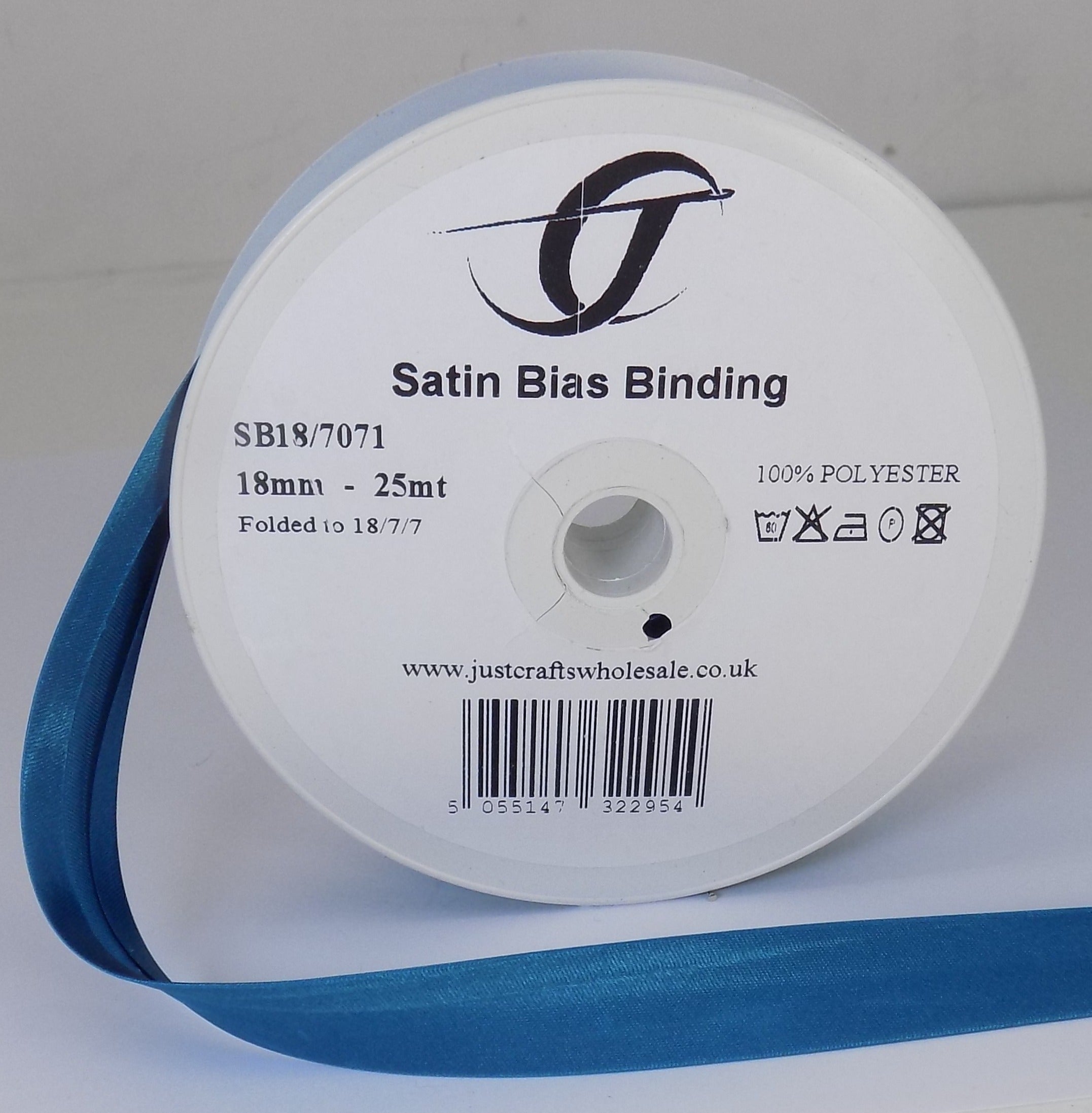 SB18-7071 **SATIN BIAS BINDING 18MM 7071 MALIBU