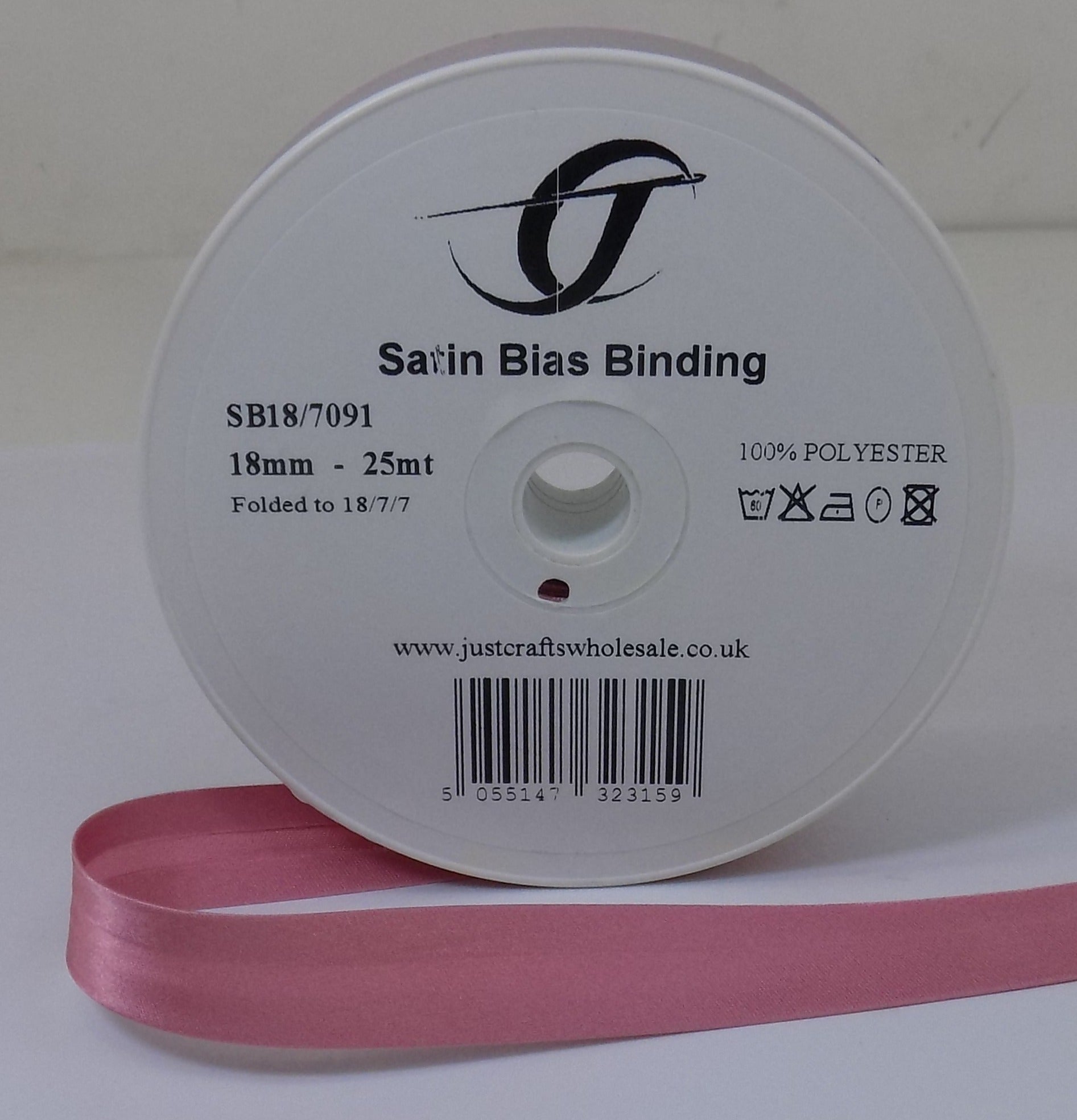 SB18-7090 **SATIN BIAS BINDING 18MM 7090 FRESCO