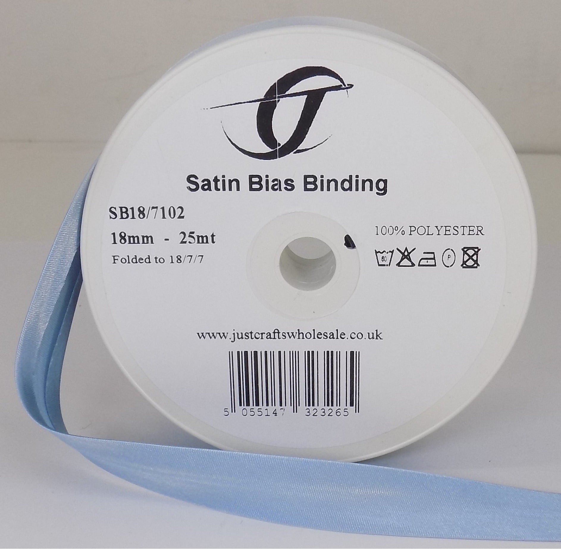 SB18-7102 **SATIN BIAS BINDING 18MM 7102 FRENCH BLUE