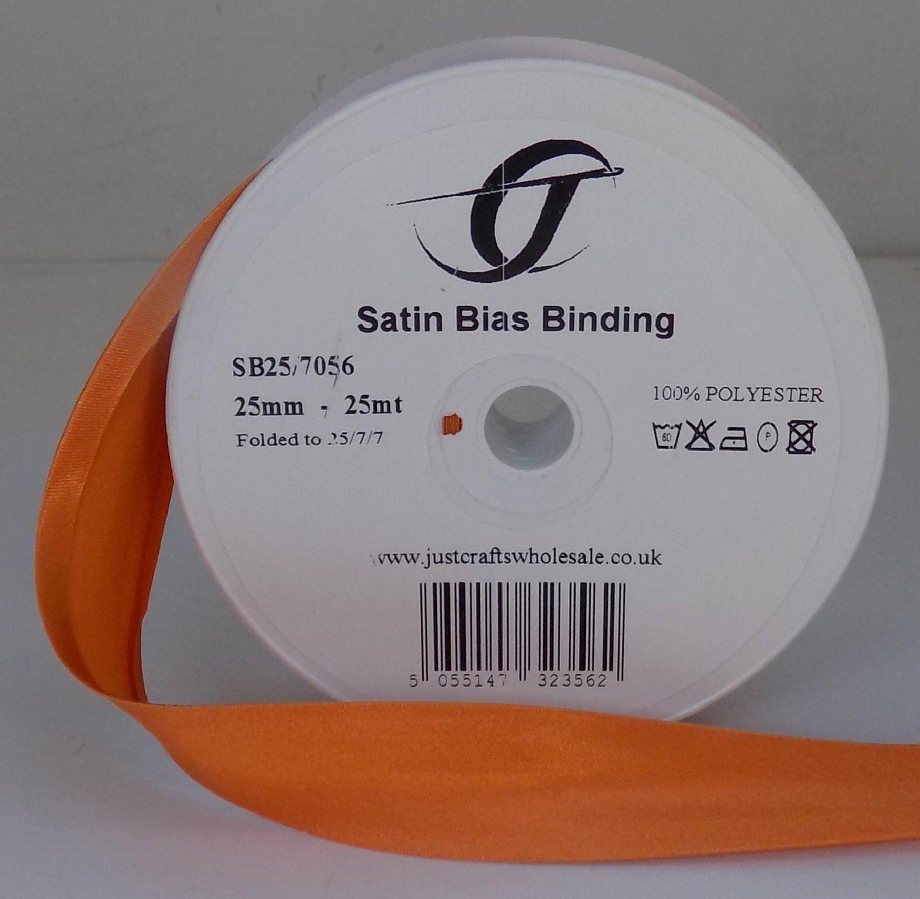 SB25-7056 **SATIN BIAS BINDING 25MM 7056 TERRACOTTA