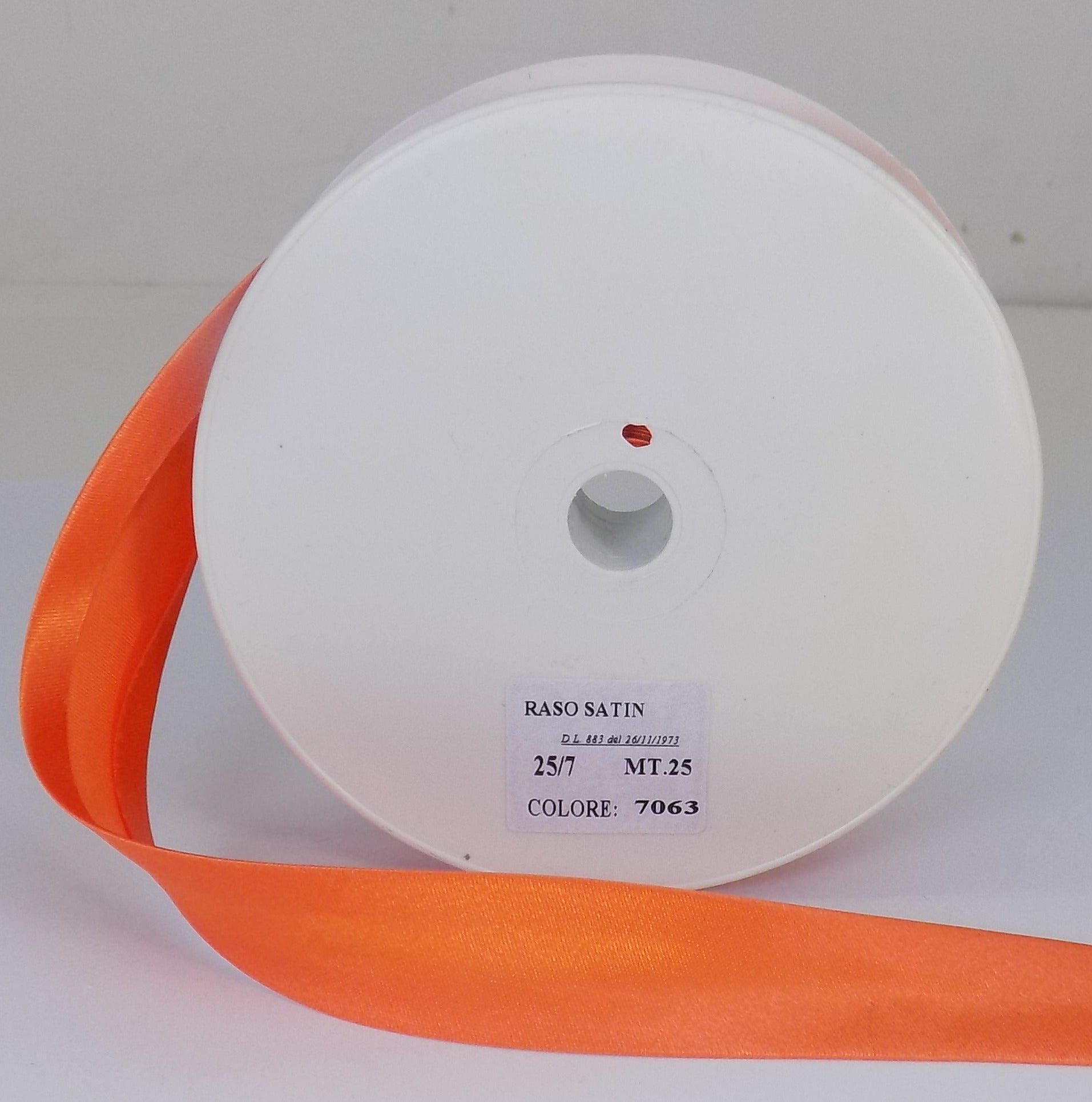 SB25-7063 **SATIN BIAS BINDING 25MM 7063 ORANGE