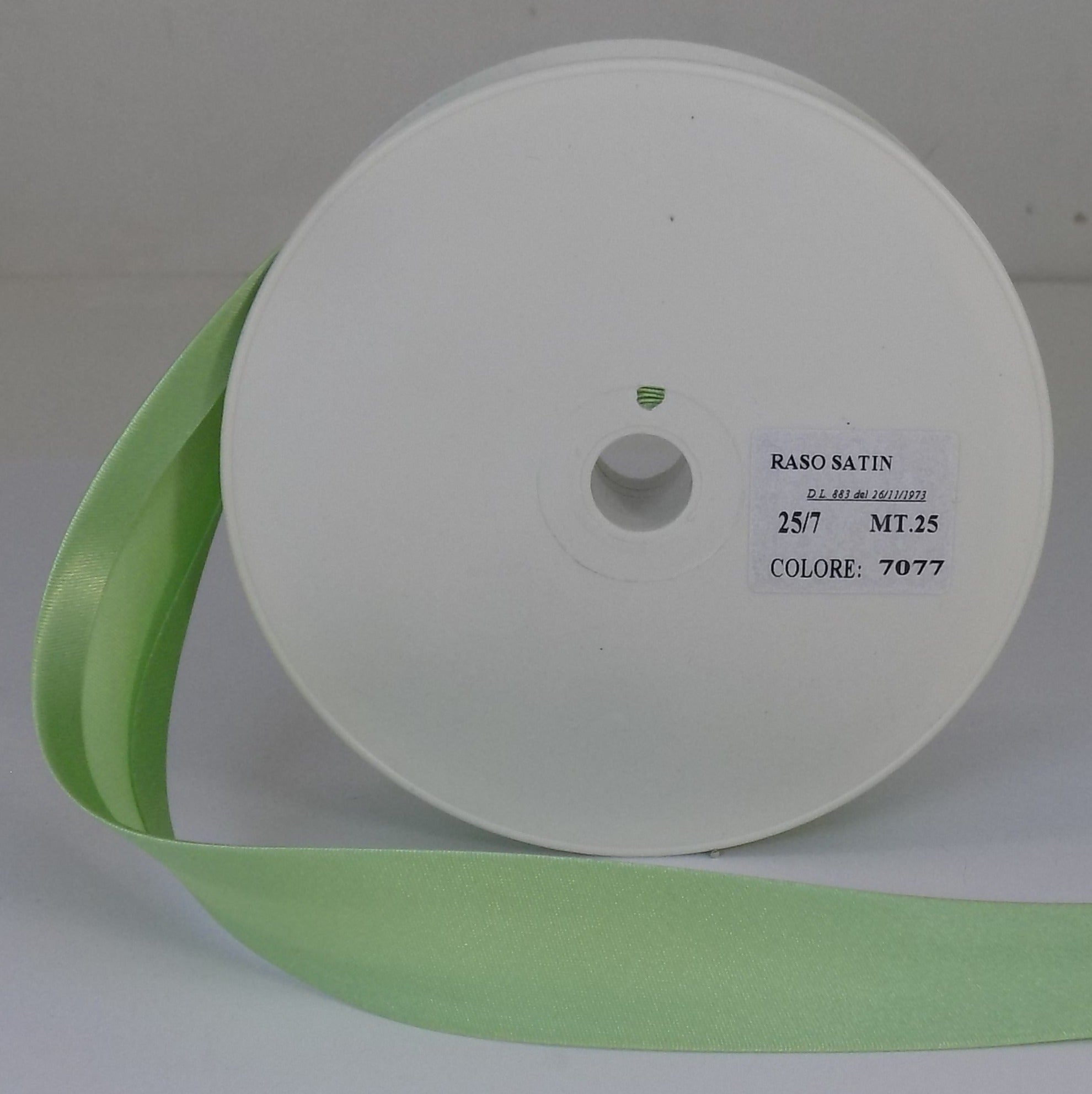 SB25-7077 **SATIN BIAS BINDING 25MM 7077 LIME