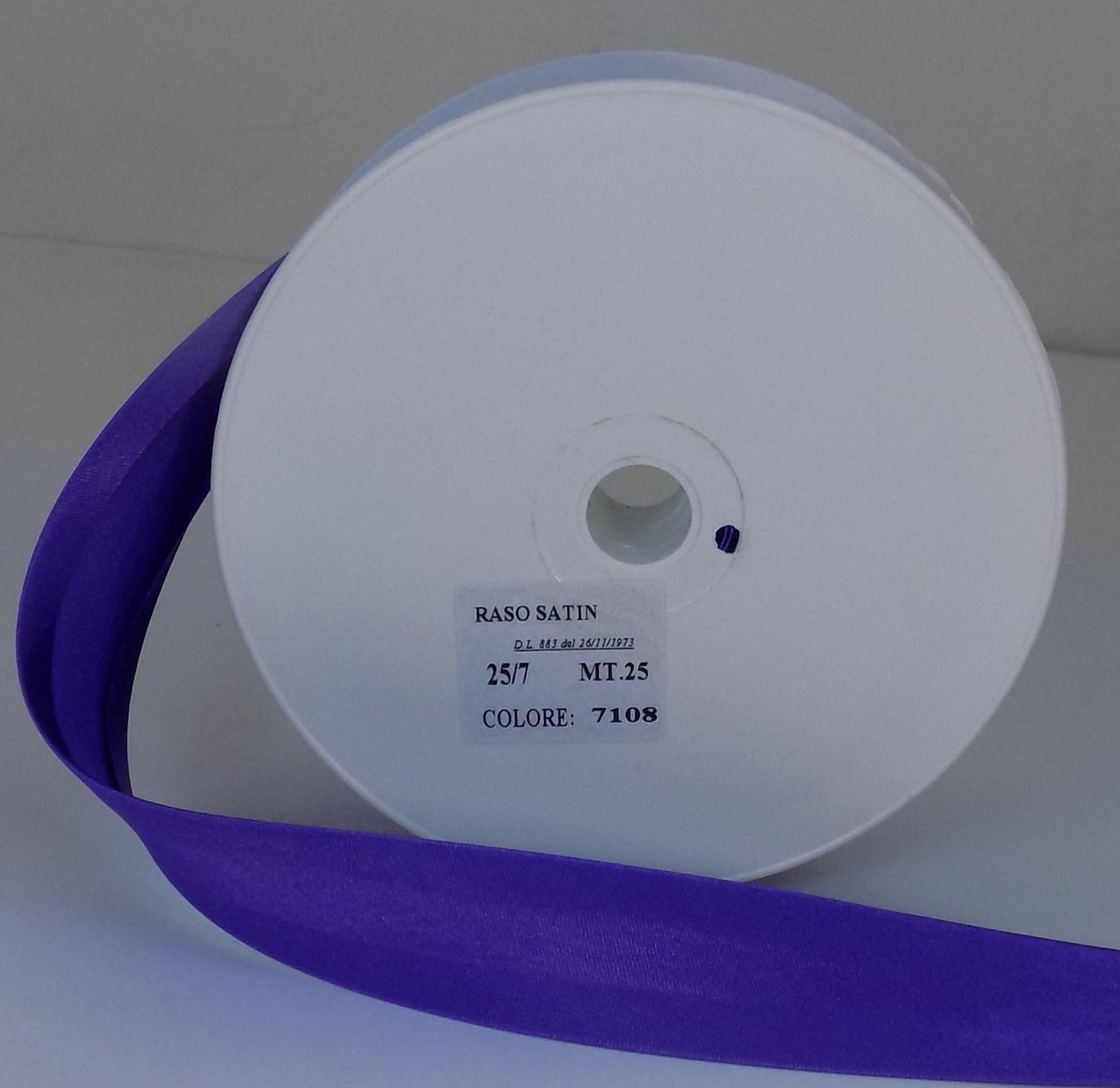 SB25-7108 **SATIN BIAS BINDING 25MM 78 REGAL PURPLE