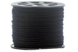 SDT-BLK - SUEDETTE THONGING BLACK 3mm x 100m