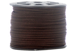 SDT-DB - SUEDETTE THONGING DARK BROWN 3mm x 100m
