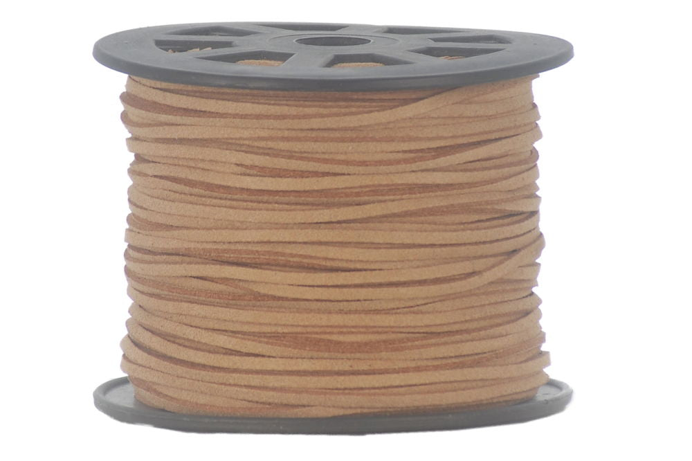SDT-T - SUEDETTE THONGING TAN 3mm x 100m
