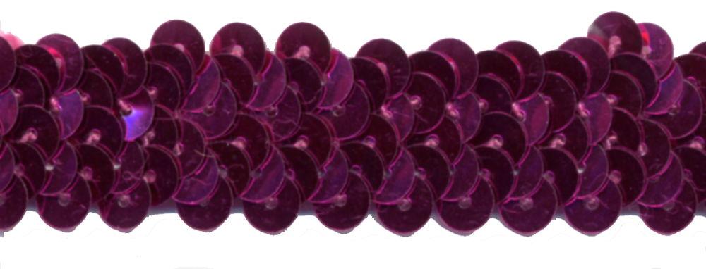 SF801-C - ELASTICATED SEQUIN TRIM 2cm - CERISE