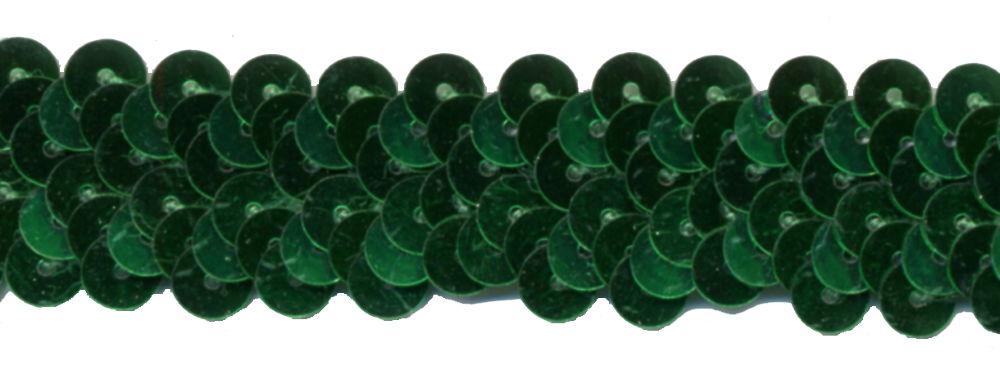 SF801-E - ELASTICATED SEQUIN TRIM 2cm - EMERALD