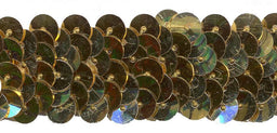 SF801-G - ELASTICATED SEQUIN TRIM 2cm - GOLD