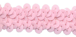 SF801-PP - ELASTICATED SEQUIN TRIM 2cm - PALE PINK