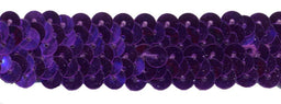 SF801-P - ELASTICATED SEQUIN TRIM 2cm - PURPLE