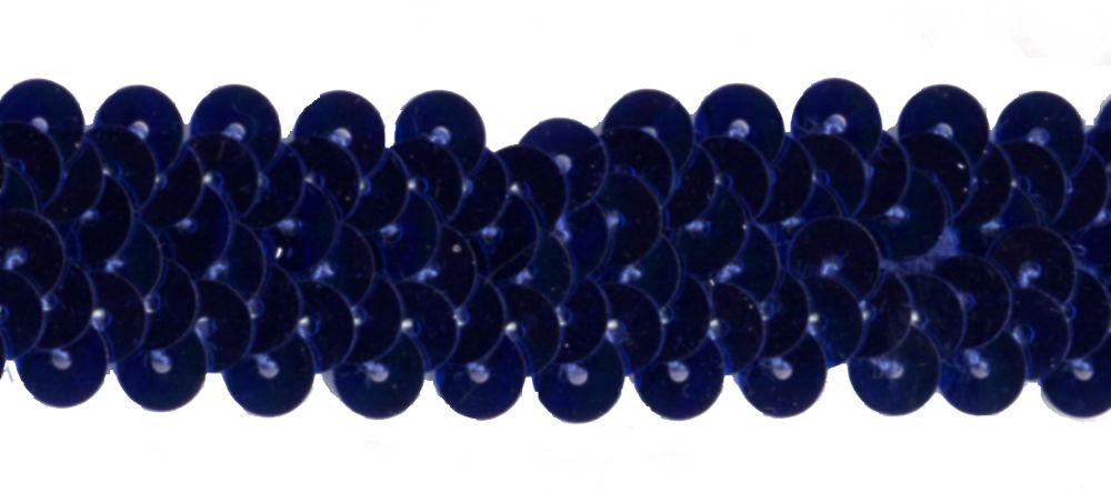 SF801-RB - ELASTICATED SEQUIN TRIM 2cm - ROYAL BLUE