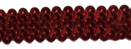 SF801-R - ELASTICATED SEQUIN TRIM 2cm - RED