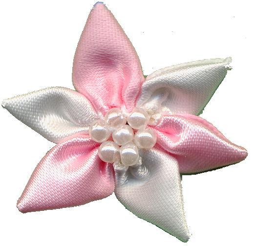SFTT029-117 - --STAR FLOWER TWO TONE WHITE/LT PINK