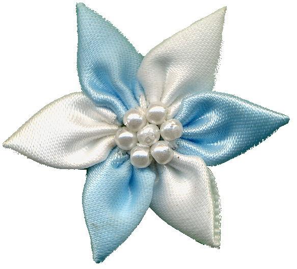SFTT029-305 - --STAR FLOWER TWO TONE WHITE/LT BLUE
