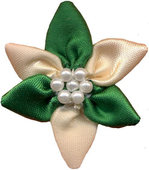 SFTT580-815 - --STAR FLOWER TWO TONE EMERALD/CREAM