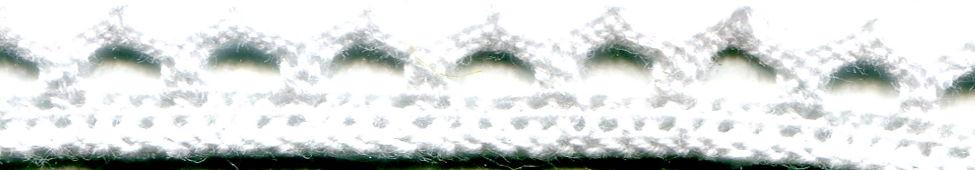 SL01-10-WHT - SUPER RIBBON COTTON  LACE 10mm WHITE